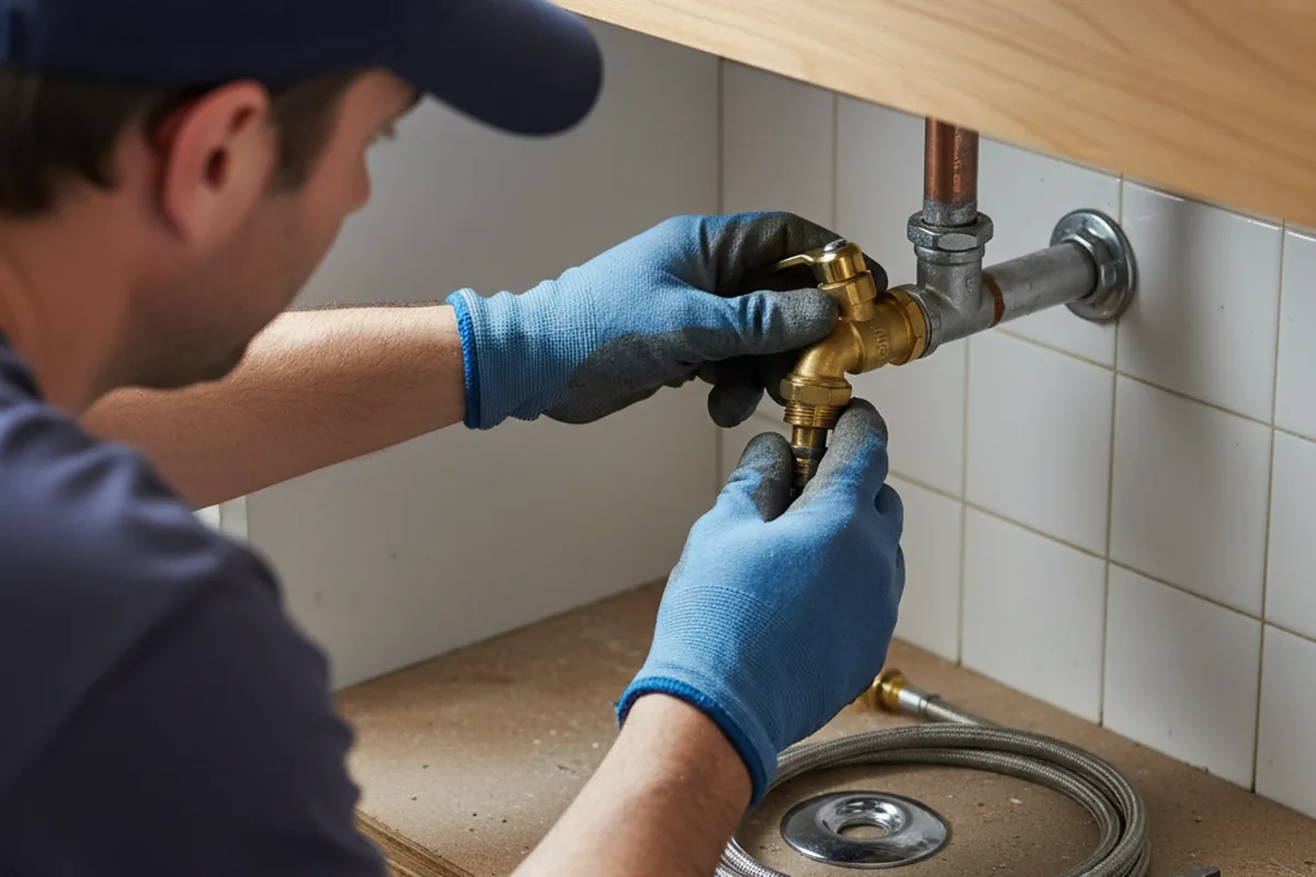 Shutoff valve and fitting work during Emergency Plumbing in Saint Joseph